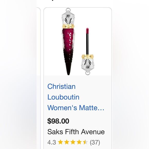 CHRISTIAN LOUBOUTIN Rouge Louboutin Matte Fluid Lip Color Patibaba 009F - Picture 3 of 14